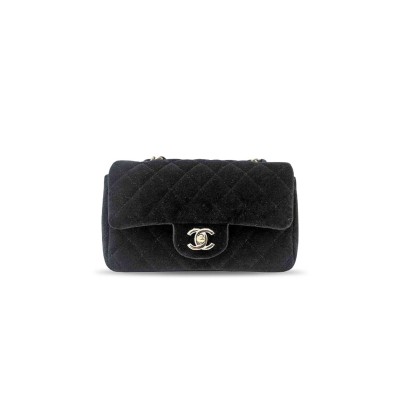 CHANEL VELVET NEW MINI CROSSBODY BAG (20*12*6.5cm)